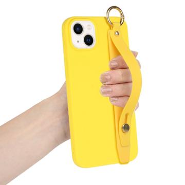 Candy Color iPhone 14 Plus TPU Cover med Håndrem - Gul
