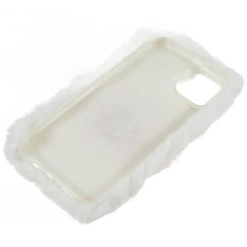 Plush Heart iPhone 14 Plus TPU Cover - Hvid