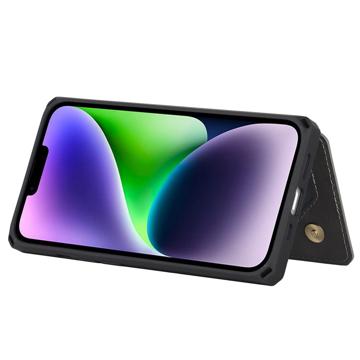 iPhone 14 Plus Magnetisk Kickstand Pung - Grå