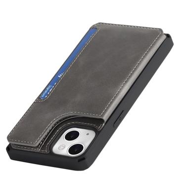 iPhone 14 Plus Magnetisk Kickstand Pung - Grå