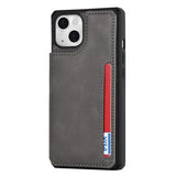 iPhone 14 Plus Magnetisk Kickstand Pung - Grå