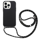 iPhone 14 Pro 360 Hybrid Cover med Nøglesnor - Sort