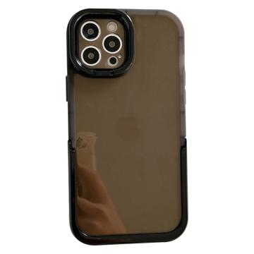 Dobbelt Stativ iPhone 14 Pro Hybrid Cover - Sort
