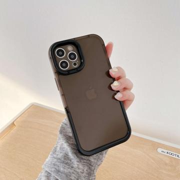Dobbelt Stativ iPhone 14 Pro Hybrid Cover - Sort