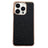 Krokodille Series iPhone 14 Pro Læder Dækket Cover - Sort