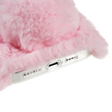 Lodne Vinterkaninører iPhone 14 Pro Cover med Glimmer - Pink