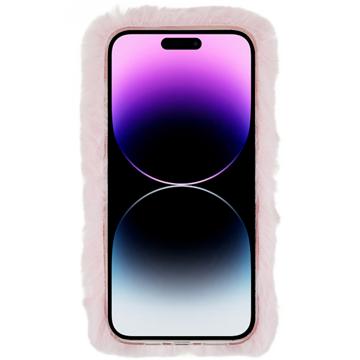 Plush Heart iPhone 14 Pro TPU Cover - Pink
