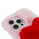 Plush Heart iPhone 14 Pro TPU Cover - Pink
