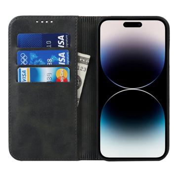 Elegance Series iPhone 14 Pro Max Etui med Pung - Sort / Gul