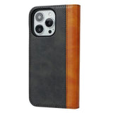 Elegance Series iPhone 14 Pro Max Etui med Pung - Sort / Gul