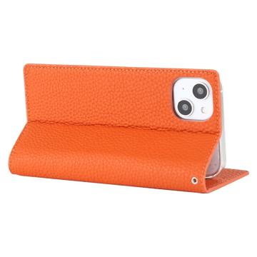 iPhone 14 Læderpung Cover med RFID - Orange