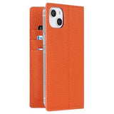 iPhone 14 Læderpung Cover med RFID - Orange