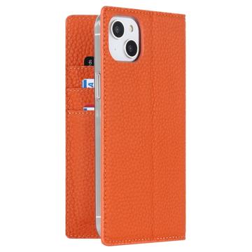 iPhone 14 Læderpung Cover med RFID - Orange