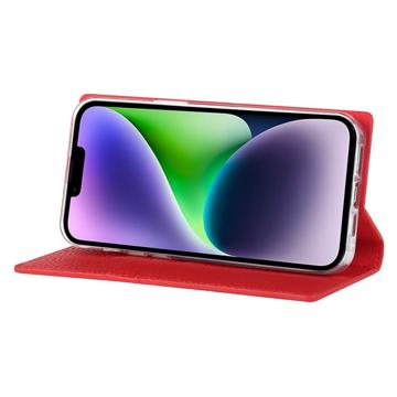iPhone 14 Læderpung Cover med RFID - Rød