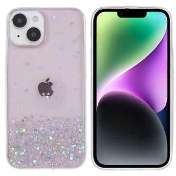 Starry Sky Sparkle iPhone 14 TPU Cover - Pink