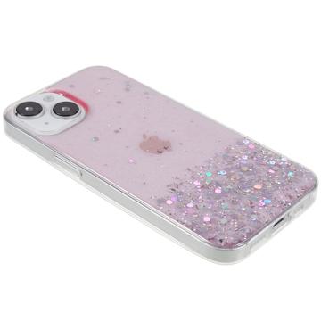 Starry Sky Sparkle iPhone 14 TPU Cover - Pink