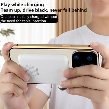 iPhone 15 Pro Max - cover i dobbeltsidet HD-hærdet glas, kompatibelt med MagSafe - sølv