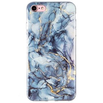 Marmormønster IMD-model iPhone 7/8/SE (2020)/SE (2022) TPU-cover - Grå