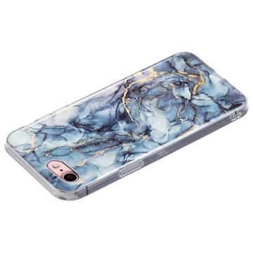 Marmormønster IMD-model iPhone 7/8/SE (2020)/SE (2022) TPU-cover - Grå
