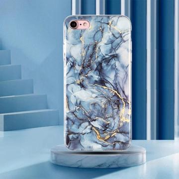 Marmormønster IMD-model iPhone 7/8/SE (2020)/SE (2022) TPU-cover - Grå