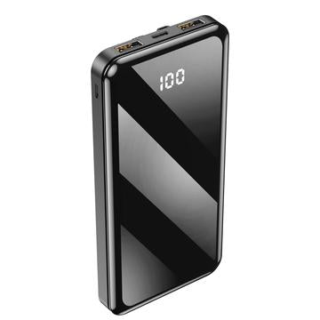 Forever TB-411 All-in-1 Power Bank 10000mAh - USB-C, USB-A, Lightning, microUSB - Sort