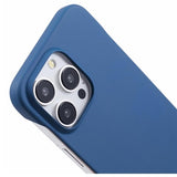 iPhone 16 Pro Plastik Cover Uden Sider - Blå
