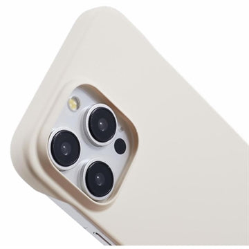 iPhone 16 Pro Max Plastik Cover Uden Sider - Hvid