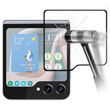 Samsung Galaxy Z Flip5 Full Cover Ydre Hærdet Glas - Sort Kant