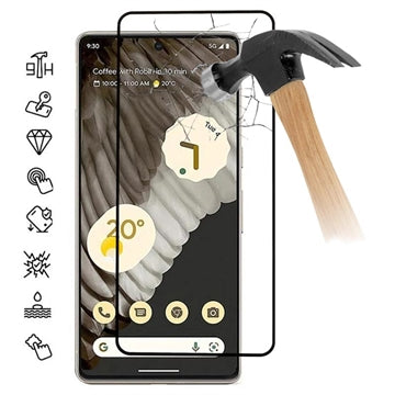 Google Pixel 8 Pro Skærmbeskyttelse Hærdet Glas - Full Fit - Sort Kant