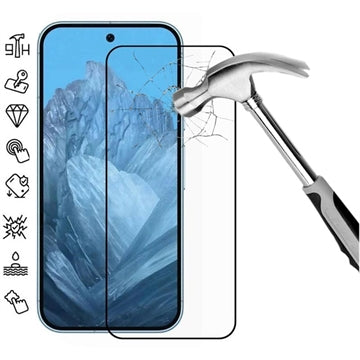 Google Pixel 9 Pro XL Skærmbeskyttelse Hærdet Glas - 9H - Full Fit - Sort Kant