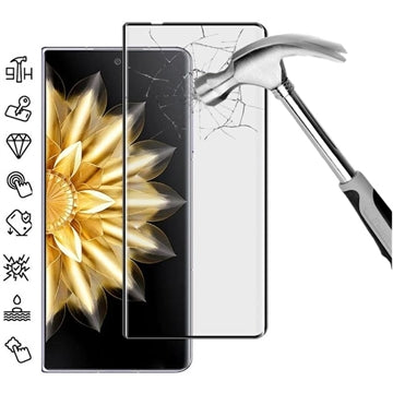 Honor Magic V2/Vs2 Skærmbeskyttelse Hærdet Glas - 9H - Full Fit - Sort Kant
