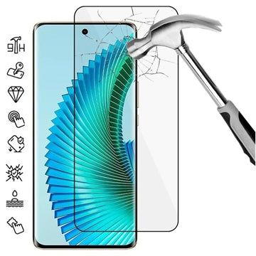 Honor Magic6 Lite/X9b Skærmbeskyttelse Hærdet Glas - 9H - Full Fit - Sort Kant