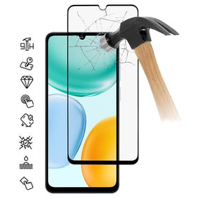 Honor X5c Plus Skærmbeskyttelse Hærdet Glas - Full Fit - 9H - Sort kant