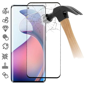 Motorola Edge 40 Pro/Moto X40 Skærmbeskyttelse Hærdet Glas - 9H - Full Fit - Sort Kant