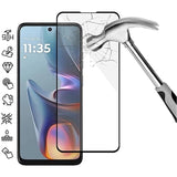 Motorola Moto E15 Skærmbeskyttelse Hærdet Glas - 9H - Full Fit - Sort Kant