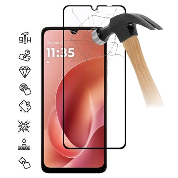 Motorola Moto G06/G06 Power Skærmbeskyttelse Hærdet Glas - Full Fit - 9H - Sort kant