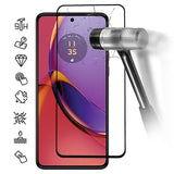 Motorola Moto G84 Skærmbeskyttelse Hærdet Glas - Full Fit - Sort Kant