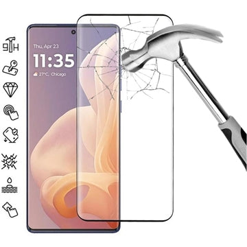 Motorola Moto G85/S50 Neo Skærmbeskyttelse Hærdet Glas - 9H - Full Fit - Sort Kant