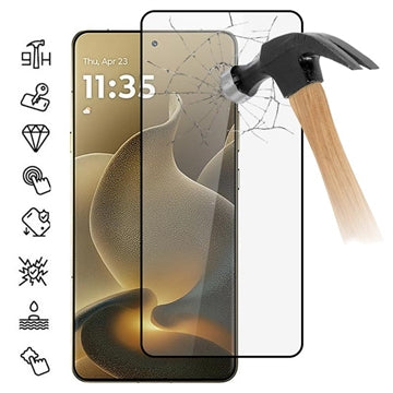 Motorola Signature Skærmbeskyttelse Hærdet Glas - Full Fit - 9H - Sort kant