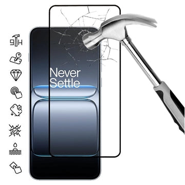 OnePlus Ace 5 Ultra/Nord 5 Skærmbeskyttelse Hærdet Glas - Full Fit - 9H - Sort kant