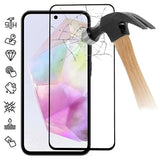 Samsung Galaxy A35 Skærmbeskyttelse Hærdet Glas - 9H - Full Fit - Sort Kant