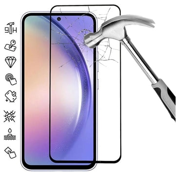 Samsung Galaxy A55 Skærmbeskyttelse Hærdet Glas - 9H - Full Fit - Sort Kant