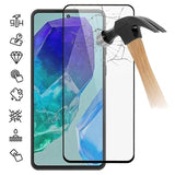 Samsung Galaxy M55 Skærmbeskyttelse Hærdet Glas - 9H - Full Fit - Sort Kant