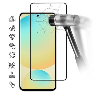 Samsung Galaxy S25 FE Skærmbeskyttelse Hærdet Glas - Full Fit - 9H - Sort kant