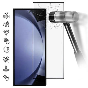 Samsung Galaxy Z Fold7 Skærmbeskyttelse Hærdet Glas - 9H - Full Fit - Sort Kant