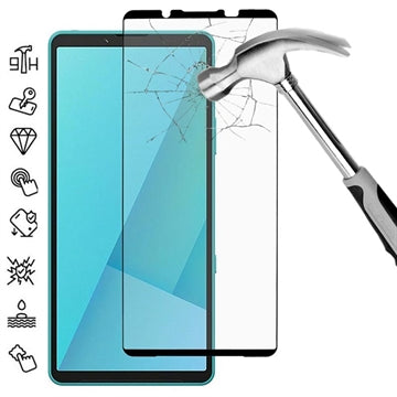 Sony Xperia 10 VII Skærmbeskyttelse Hærdet Glas - Full Fit - 9H - Sort kant