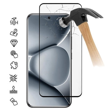 Xiaomi Poco M8 Pro/Redmi Note 15 Pro+ 5G Skærmbeskyttelse Hærdet Glas - Full Fit - 9H - Sort kant