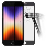 iPhone 7/8/SE (2020)/SE (2022) Full Cover Skærmbeskytter med Fleksibel Ramme - Sort