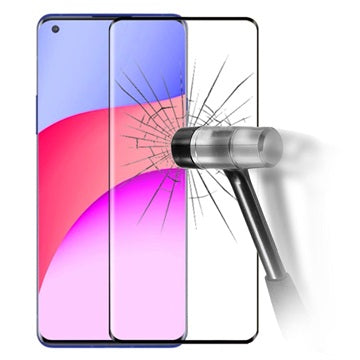 Full Cover OnePlus 8 Pro Skærmbeskyttelse Hærdet Glas - 9H, 0.3mm - Sort