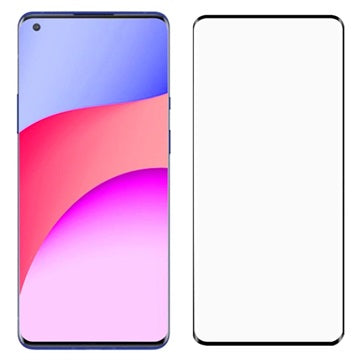 Full Cover OnePlus 8 Pro Skærmbeskyttelse Hærdet Glas - 9H, 0.3mm - Sort